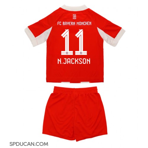 Dječji Nogometni Dres Bayern Munich Nicolas Jackson #11 Domaci 2025-26 Kratak Rukav (+ Kratke hlače)